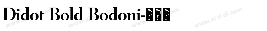 Didot Bold Bodoni字体转换